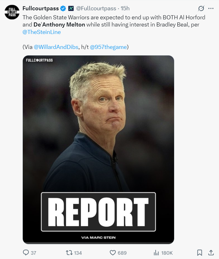 勇媒盼连签7人凑15+3名单：梅尔顿比尔底薪 库明加接受四年9400万